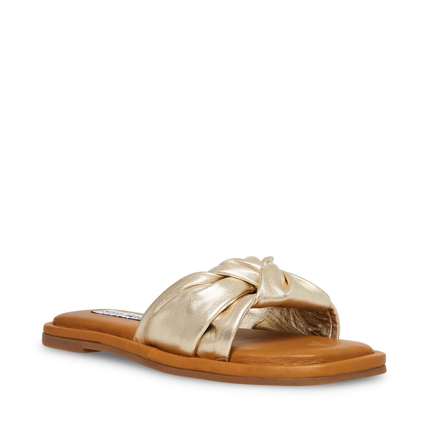 Sandalias de Diapositivas Steve Madden Tatiana Mujer Doradas | ES XSS836